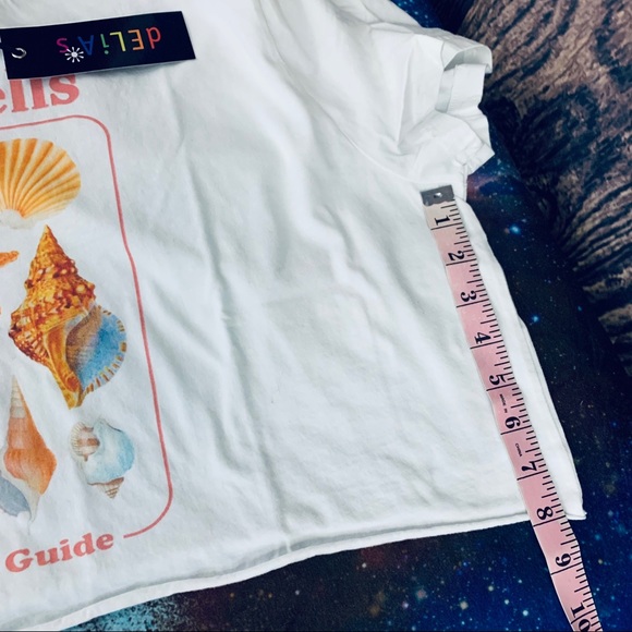 SeaShells across White Tee by Delias NWT - Picture 13 of 13